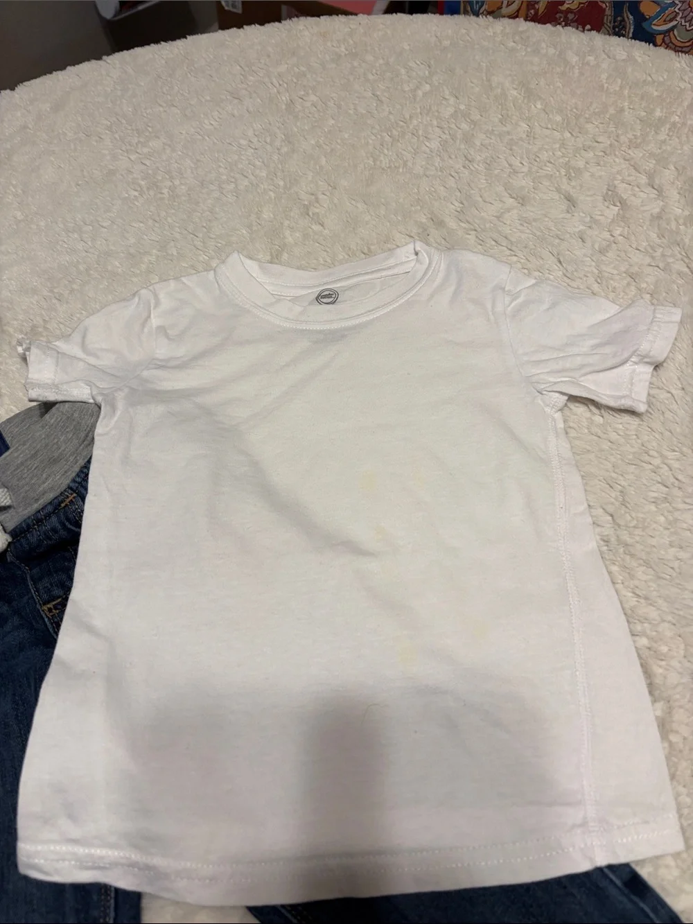 2pc Old Navy Jeans & Plain White Short-Sleeve Kids Tee - Basic Crew Neck 2T